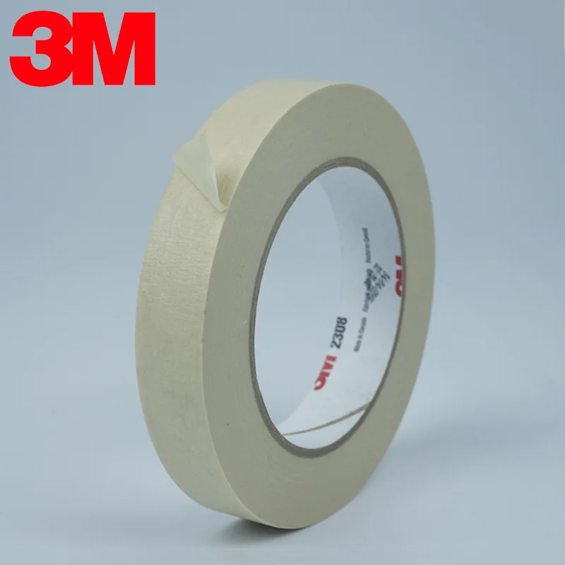 

Custom Made High-temperature Resistant Adhesive Masking Tape Crepe Paper Adhesives 3M2308 Painting Spray Shield Traceless 50m
