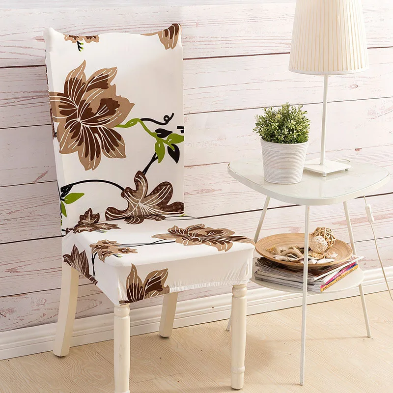 Hyha минималистичный цветочный принт чехол для кресла спандекс эластичный обеденный стул защитный чехол Съемный пылезащитный стрейч