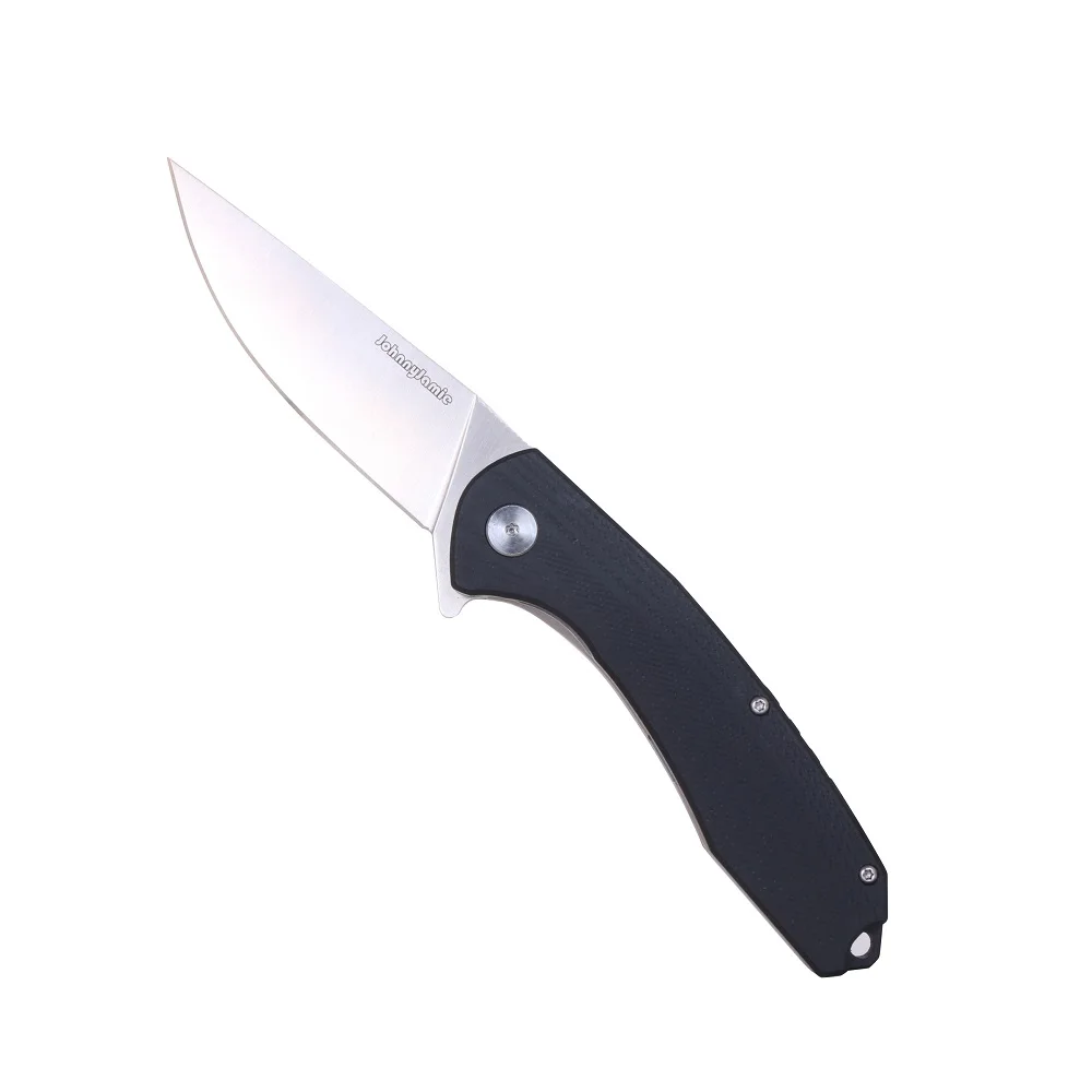 

(In stock Aug.26-for Presale) JohnnyJamie Gamma model 3 Tactical flipper Folding Knife D2 blade G10 Handle Tactical EDC Knifes