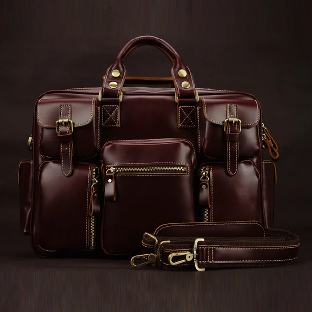 mens luxury leather duffle bag