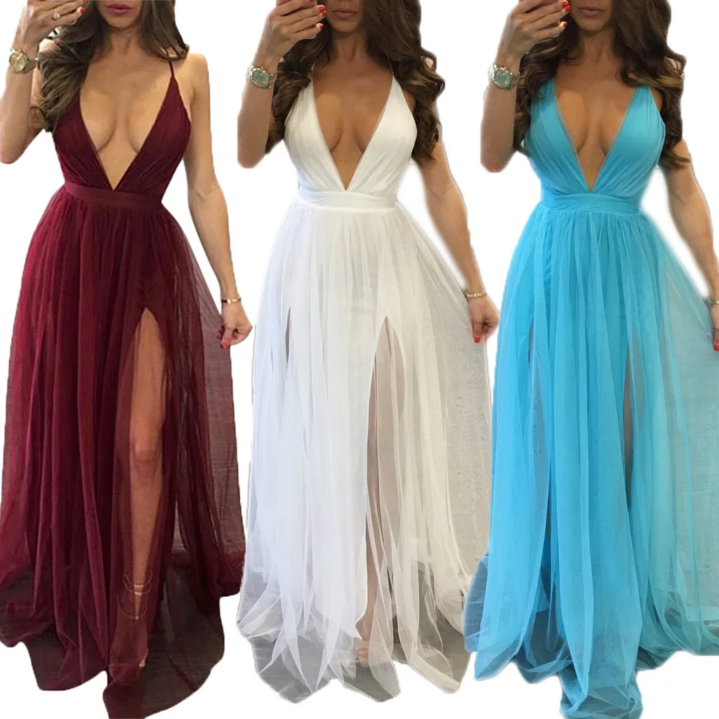 

Standard Code European Sexy Deep V Strapless Camisole Dress Multicolor