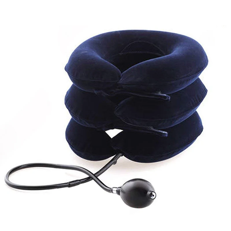 Воздух шеи Тяговый шейный надувной воротник растягивание устройства ортопедические позвоночника поддержка позвонков для облегчения боли головы