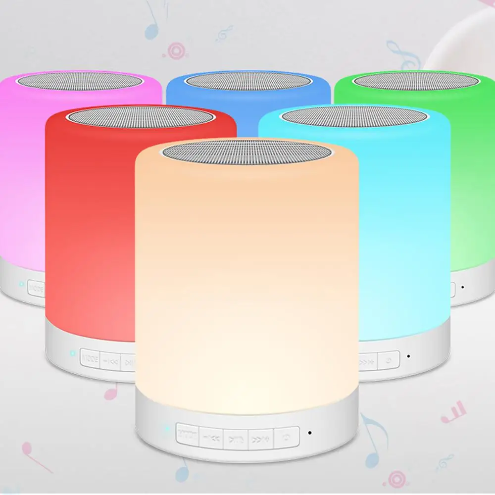 HobbyLane LED 7Colors USB Charger Bluetooth Speaker Lamp with Touch Control Night Bedroom Decoration Light | Лампы и освещение