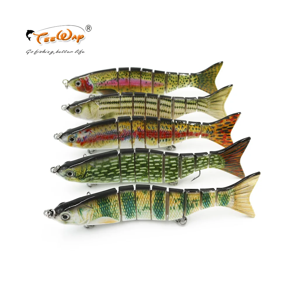 Рыболовные приманки 8 сегментов Swimbait Crankbait жесткая приманка для рыбалки с