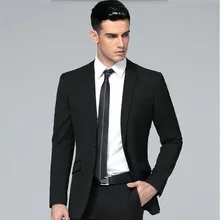 Men’s suit Black men suits New arrival Groom Suits tuxedos stylish Formal Wear Business Wedding Suit (Jacket+Pants)