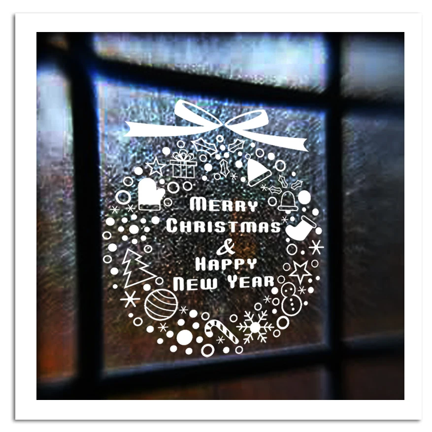 merry christmas happy new year christmas window sticker merry christmas happy new year christmas window sticker