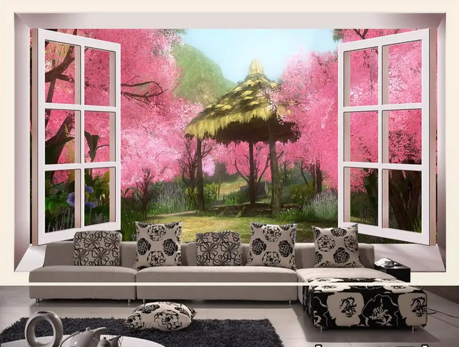 

customize 3d wall murals Peach blossom dream 3d wallpapers for wall 3d room wallpaper for bathroom 3d stereoscopic video