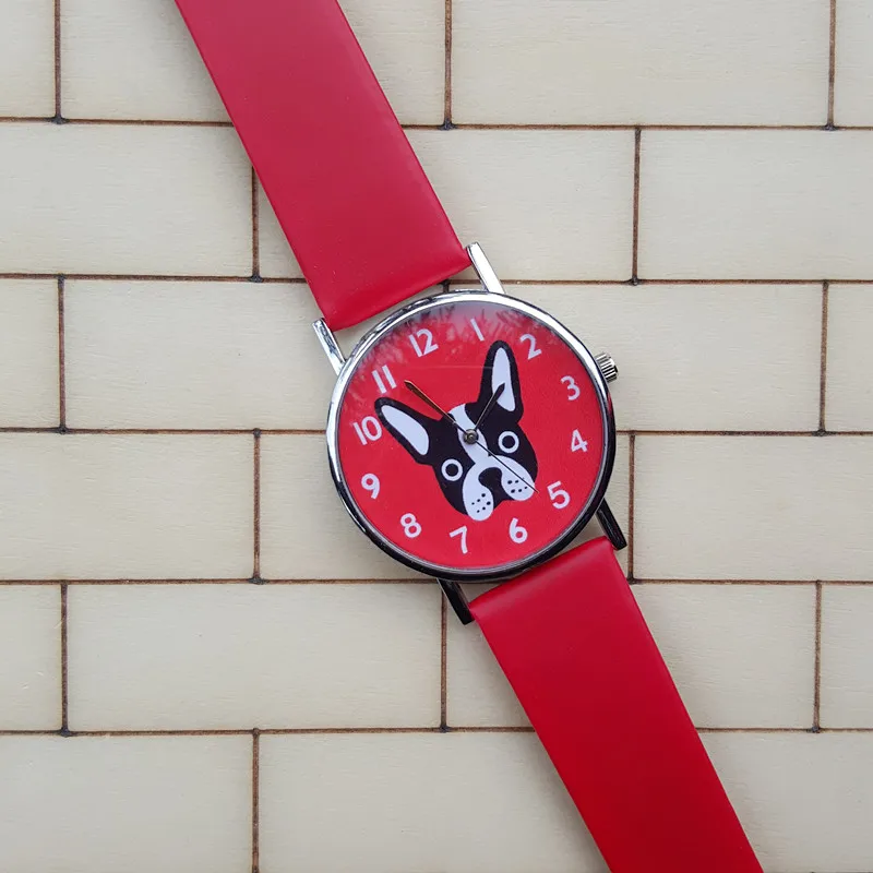 2016 stil Newgate Mr Nipper Schuß Uhr, Vintage Französisch Bulldog Design Einfache Leder Band Quarz Frauen Uhr Hund Muster Uhr