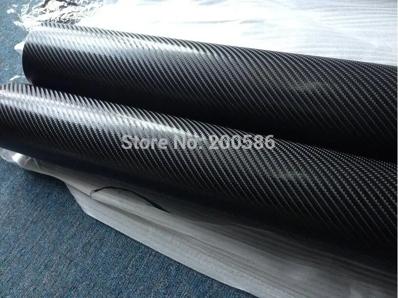 6D Carbon Fibre Vinyl Wrap Film 6D Carbon Black Car Wrap Covering Style