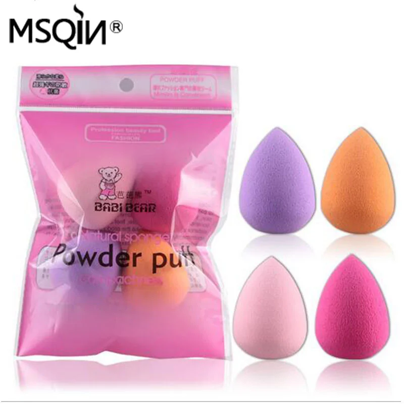  Halloween Sponge Cosmetic Puff 4pcs/bag Drop Shape Make Up Sponge Soft Beauty Makeup Foundation Contour Smooth Flawless Blender 