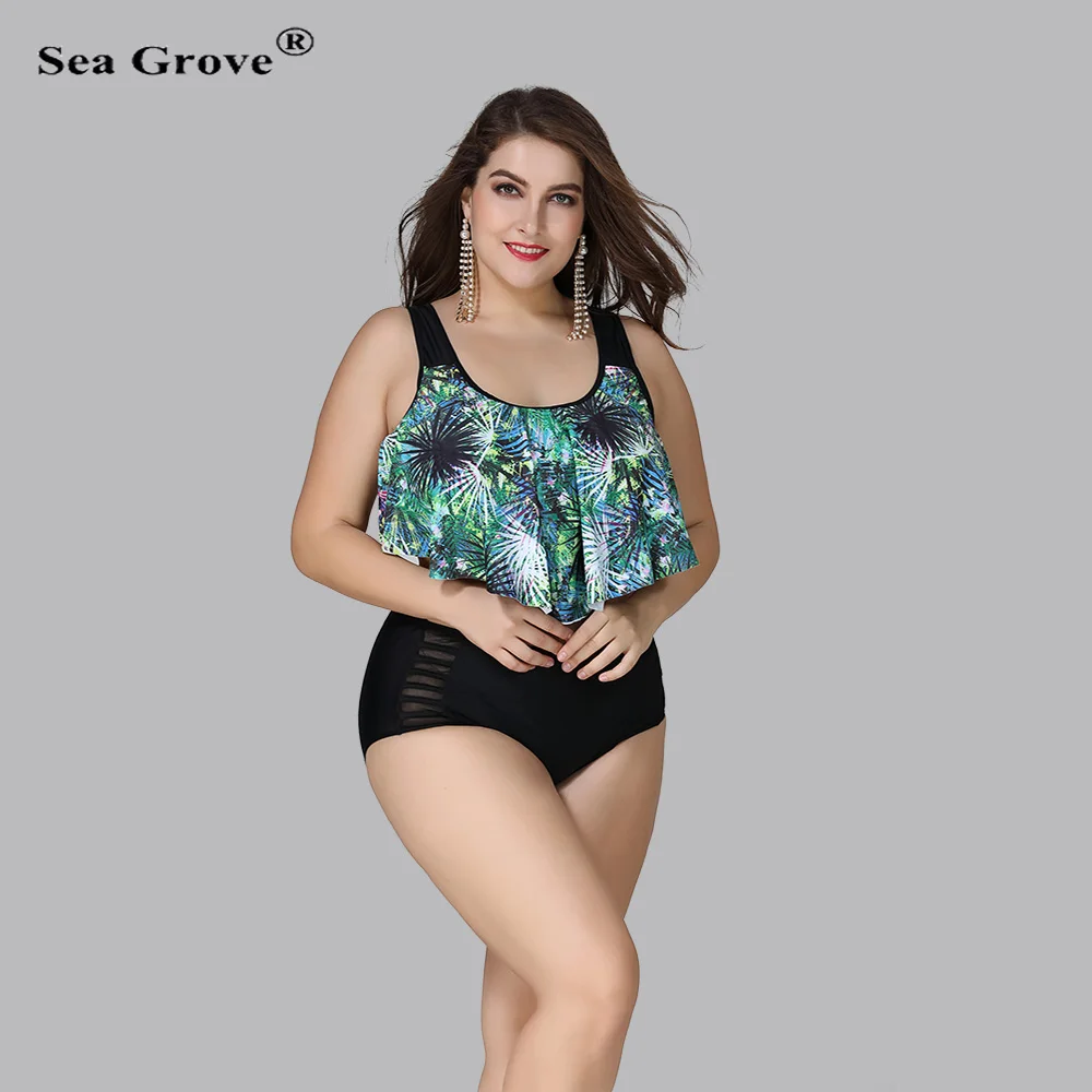 large size swimwear women 4XL 5XL big size bikini Printed sexy swimsuit