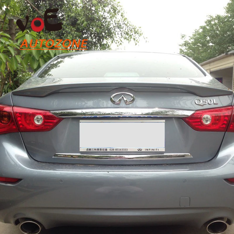 

2014 2015 2016 2017 Q50 ABS Plastic Unpainted Primer Rear Trunk Lip Spoiler for Infiniti Q50