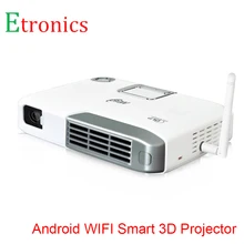Android 4.4 Multimedia Mini LED Projector Smart Home Business Network HD projector without screen TV projector with Remote