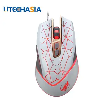 

USB Optical Wired Gaming Mouse Mice Macro for Computer PC Laptop Pro Game LOL Black White
