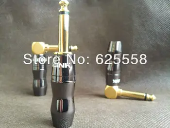 

1/pcs 1/4" 6.3mm Mono phone Male Plug gold/Guitar/Mic/PA cable/microphone jack