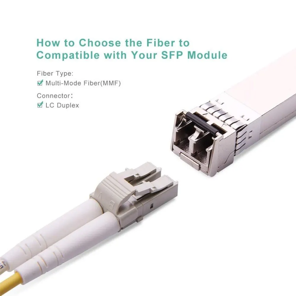 10Gtek 5 м (16 футов) LC OM3 дуплекс многомодовый 10G волоконный кабель 50/125 2 мм волоконно