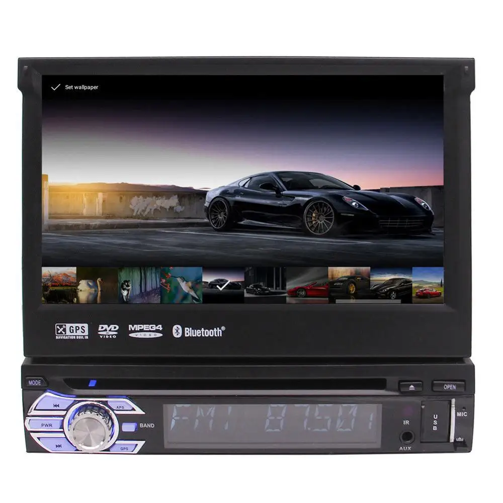 

Eincar 7" Android 6.0 Flip Out Car DVD Stereo Radio single din 1DIN 4Core Unit Player car styling in dash GPS NAV support wifi