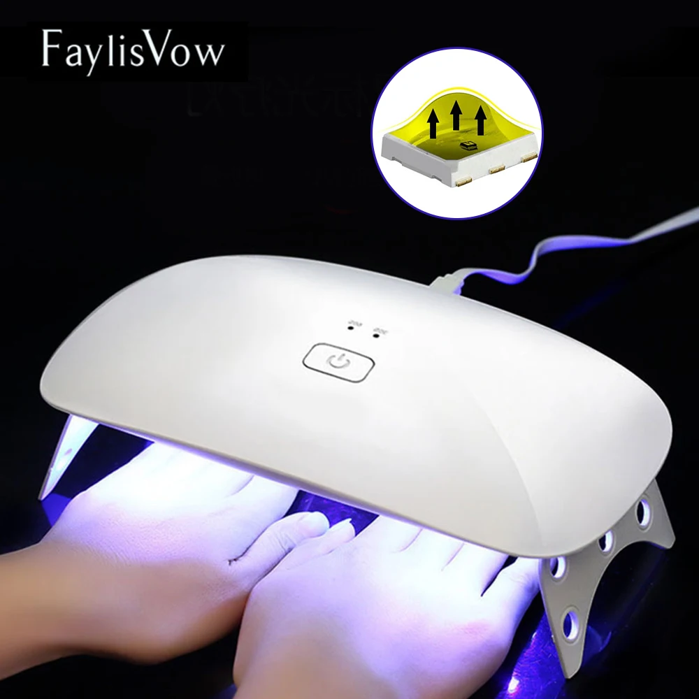 

UV LED Lamp 24W Gel Varnish Lamp Nail Dryer with Timer Large Space USB Cable Manicure Curing Machine Sunmini 2 LED Lamp
