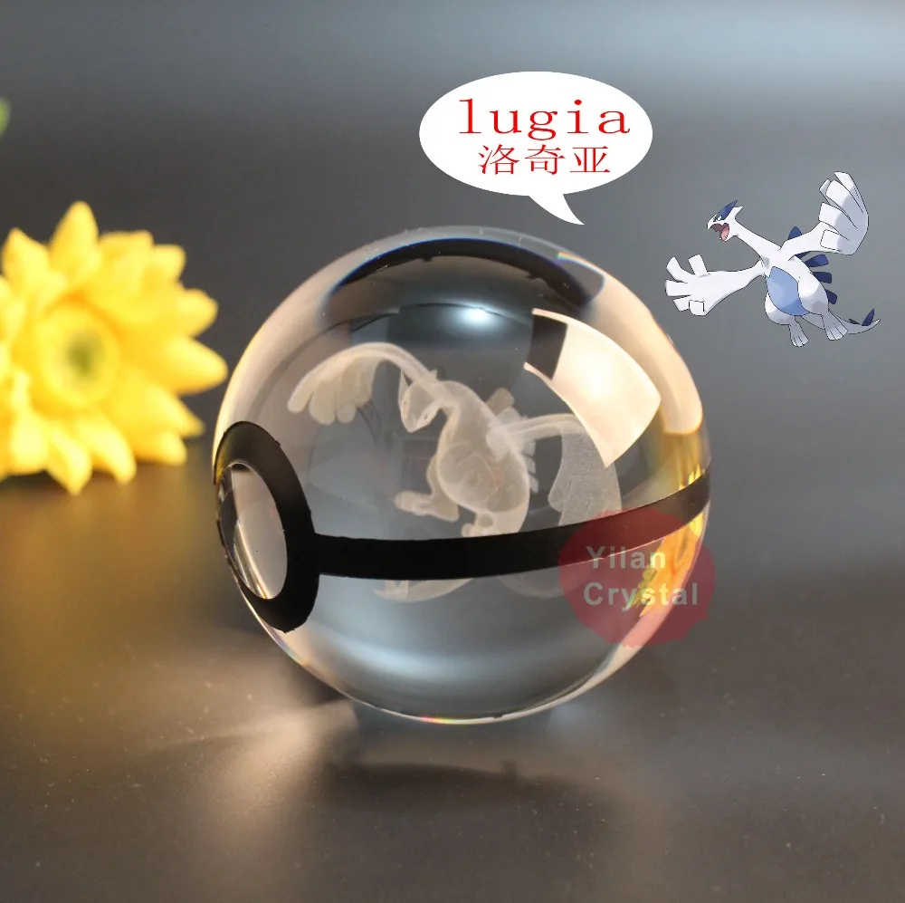 3d лазерный Покемон дизайн Lugia Go шар хорошего качества K9 кристалл со светодиодной