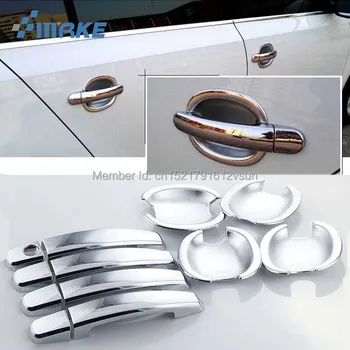 

smRKE For VW Sagitar 12-16 Car Chrome Door Bowl Cover Stickers Interior Decoration Sequins Brand Auto Accessories Styling