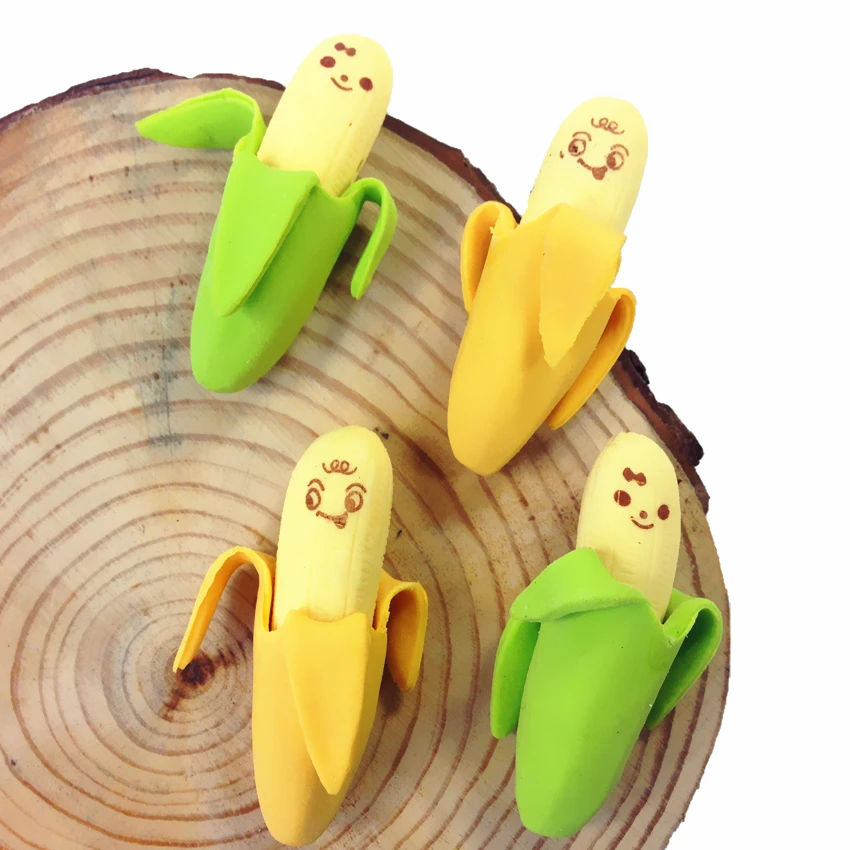 96 шт./лот Оптовая очаровательны моделирование Бананы Моделирование ластик офисные и исследование резинкой специальные подарки