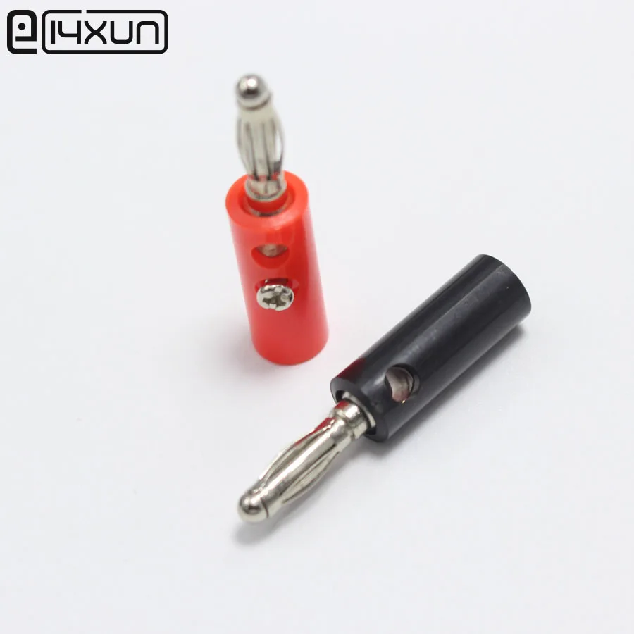 100pcs Black & Red Wire Audio Speaker Cable 4mm Banana Plug Connectors