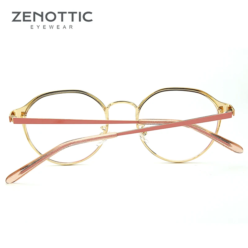 ZENOTTIC винтажная круглая рамка очки по рецепту женские ретро оптические для