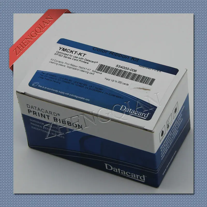 Подлинная цветная лента Datacard 534000-006 YMCKTKT для двустороннего id пластикового