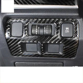 

lsrtw2017 carbon fiber car headlight adjuster frame trims for subaru forester 2013 2014 2015 2016 2017 2018