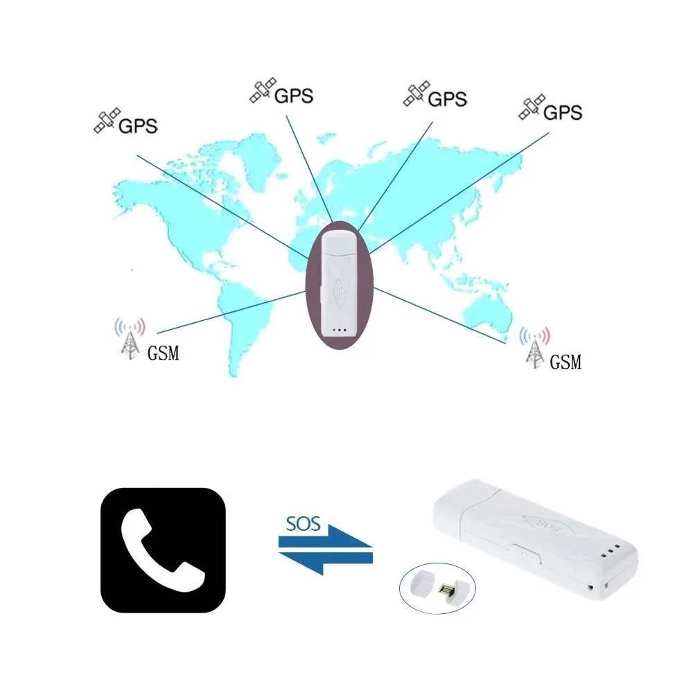 Gps/GPRS/GSM Умный ребенок Pet автомобильный трекер анти-потеря Locater слот для sim-карты автомобильное зарядное устройство