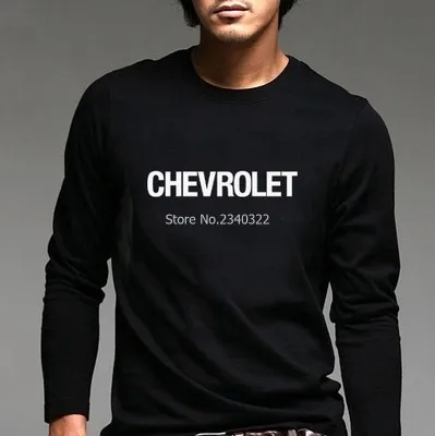 

The new spring autumn male letter Chevrolet T-shirt car brand long-sleeved T shirt
