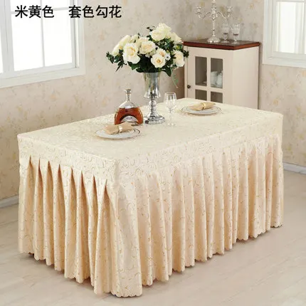 Conference Table Skirting Table Skirt Multi-Color Hook Flower Skirt Show Activities Cold Food Desk Cover