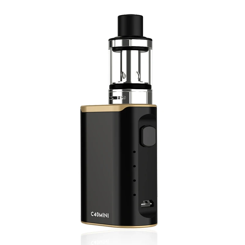 

2019 NEW HOT C40 MINI electric cigarette 40W mod kit 1400mAh Battery 2ml capacity Atomizer Big smoke vape e-cigarette kit