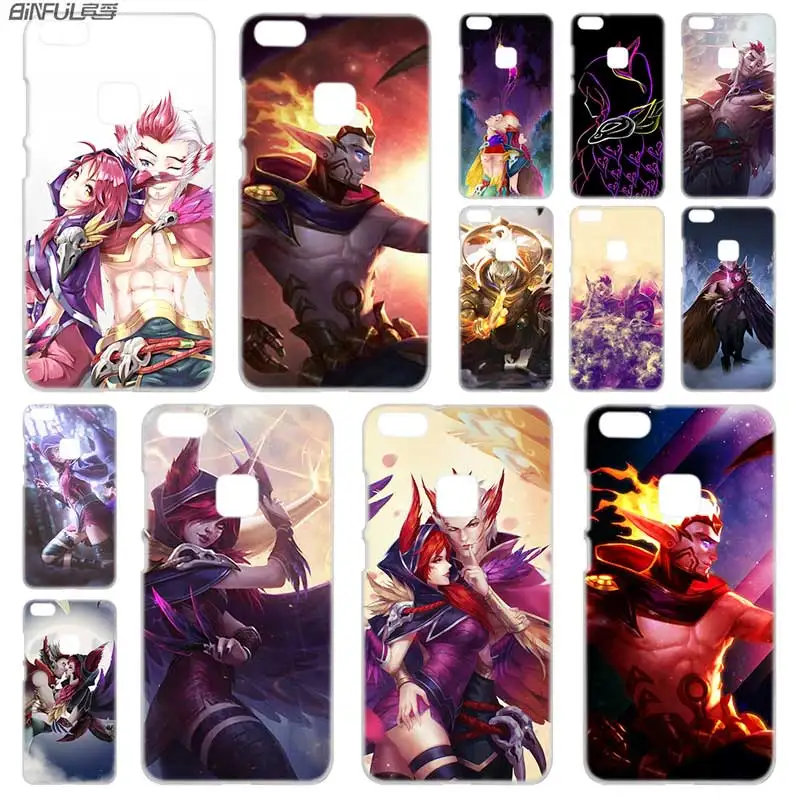 

BINFUL PC Transparent for Huawei P30 p20 lite case P8 P9 P10 Lite Plus Pro P Smart 2019 Mini Xayah Rakan caitlyn LOL