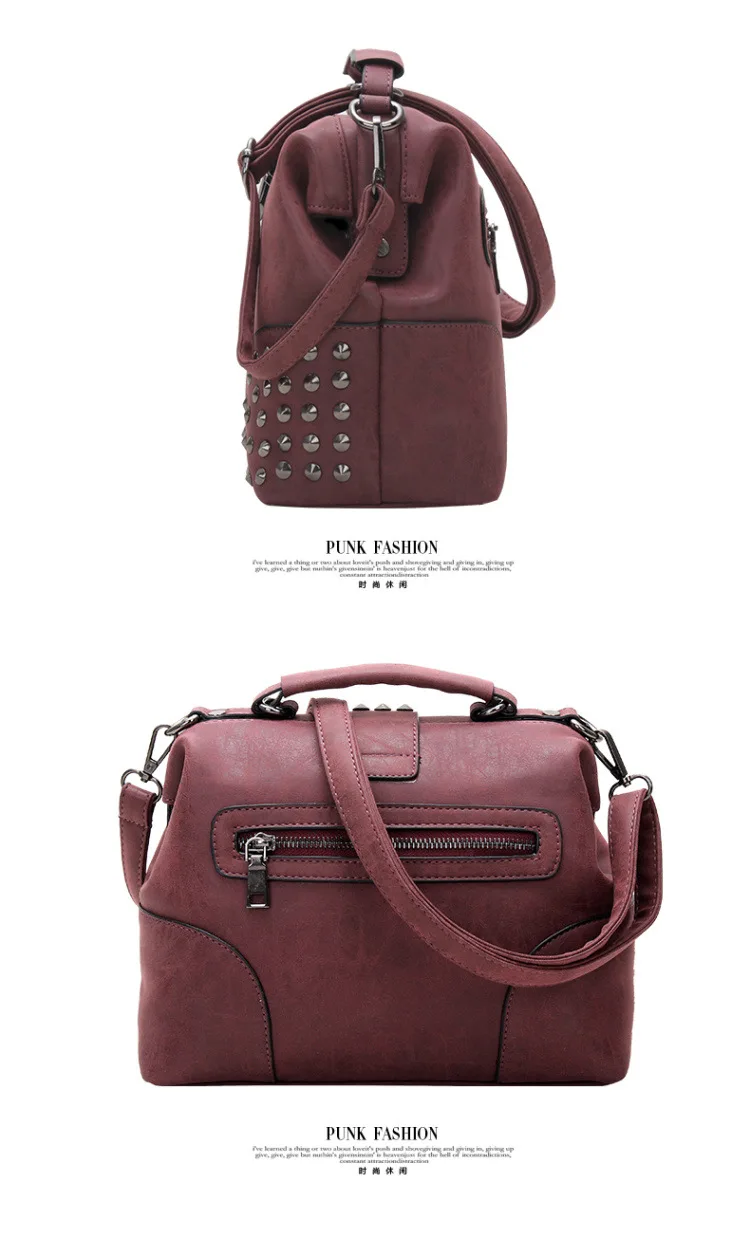 do sexo feminino Bolsa de Ombro Rebite