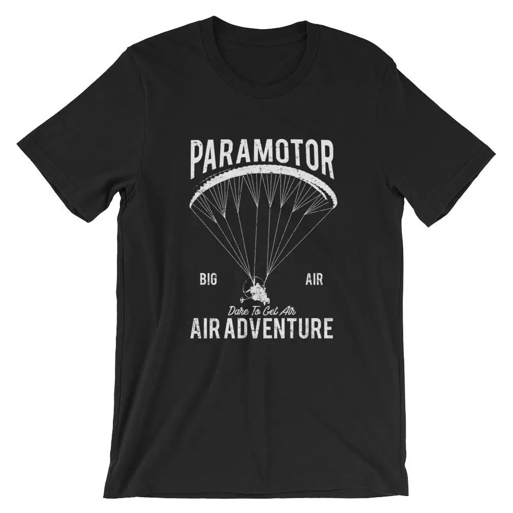Paramotor футболка. 100% хлопок Премиум Tee Новый Для мужчин футболка короткий рукав