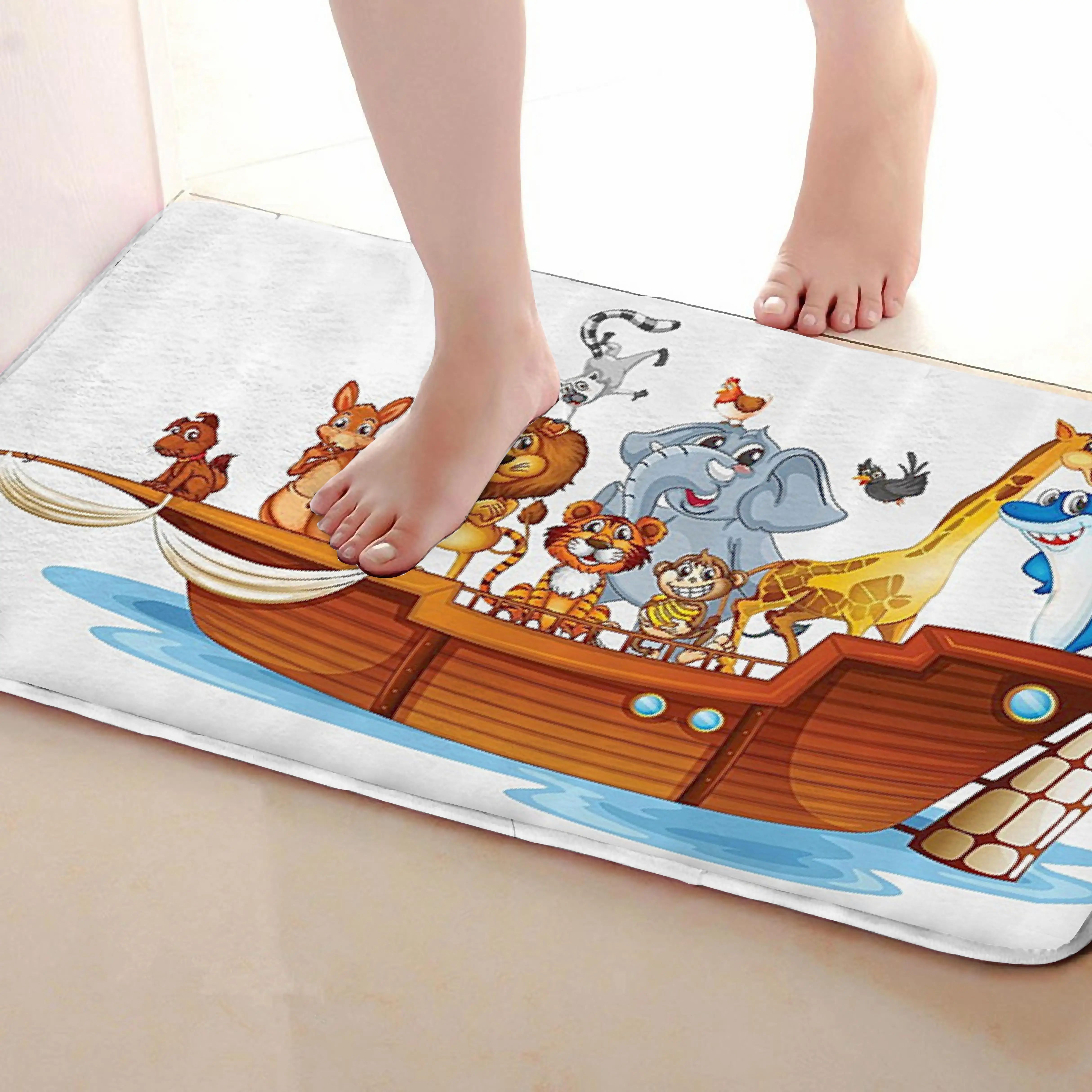 Животного Стиль Ванная комната Коврики, забавные Нескользящие Для ванной Коврики, Занавески для душа Интимные аксессуары, Коврики Чинг вашей душе Шторы