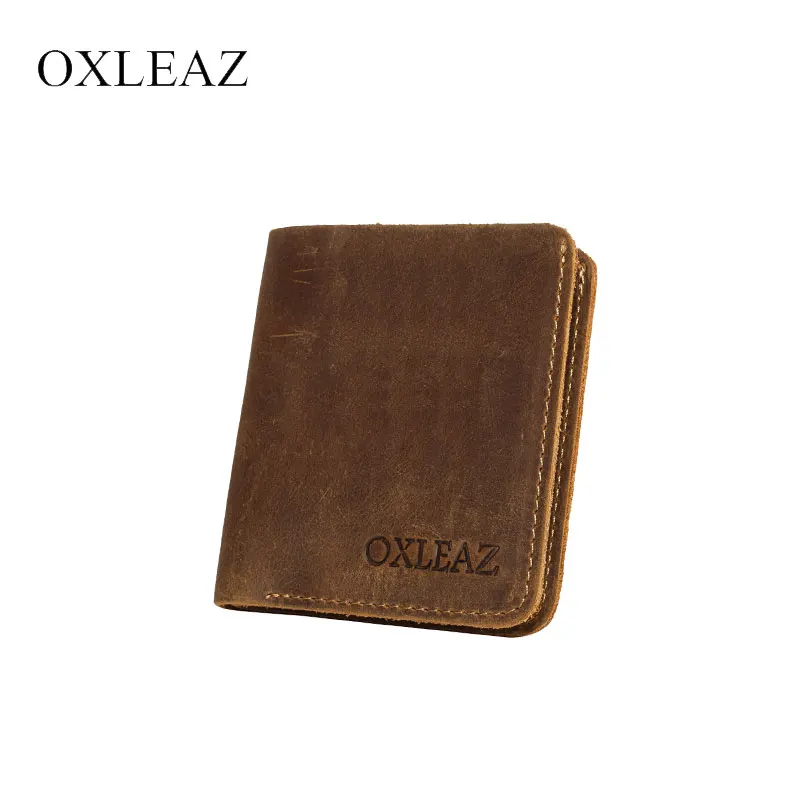 

OXLEAZ Small Slim Genuine Leather Man Wallet RFID Wallets Credit Card Holder Mini Male Purse Walet Mens Short Wallet for Women