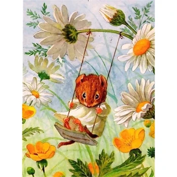 

Diamond Mosaic Paintings Swing Mouse Picture Of Rhinestones Diamond Painting Cross Stitch Diamond Embroidery Floral Handmade