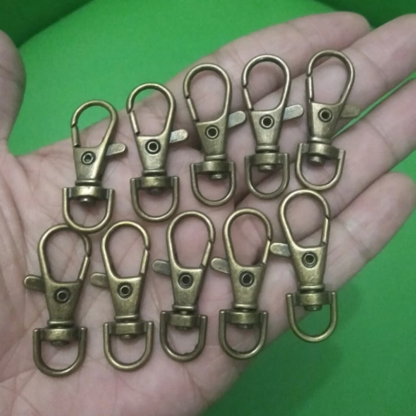 

10PCS Metal Swivel Trigger Lobster Clasps Clip Snap Hook Key Chain Ring EDC Outdoor Carabiner Lanyard Keychain J213