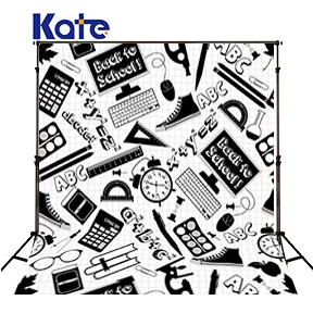 Kate учебный стиль фон для фотосъемки черно-белое слово математические инструменты обучения знанию фото фон для ребенка