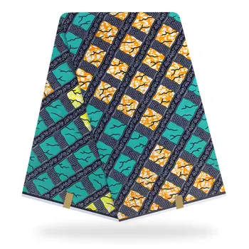 

2019 Latest 100% Cotton African Fabric Wax print Style Real print wax 6 yard/lot