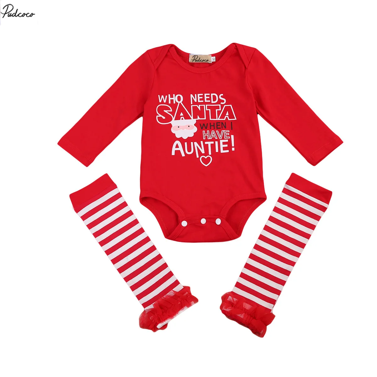 2PCs Xmas Baby Girl Clothing Set Lovely Autumn Toddler Kids Romper Cute
