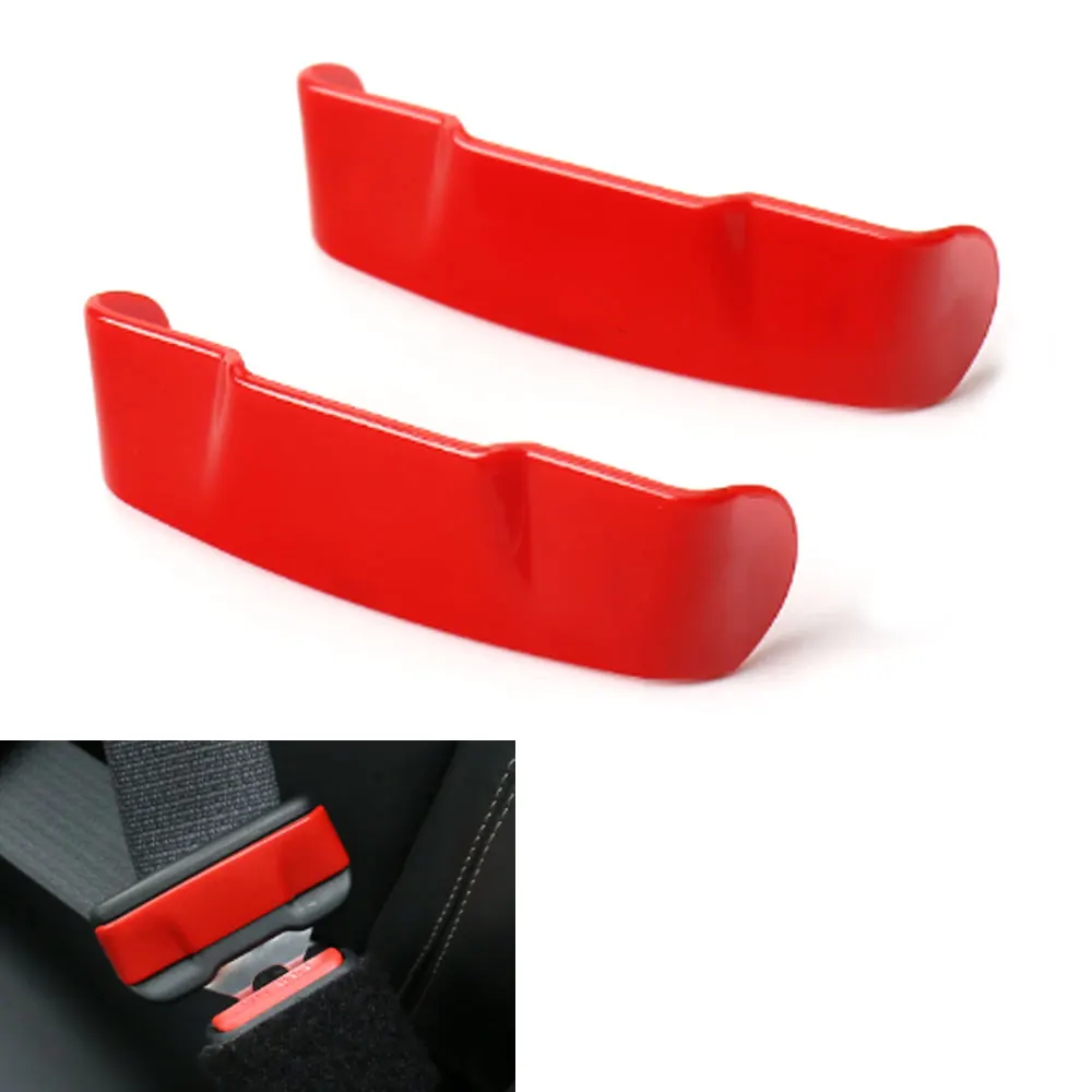 ABS 2pcs Safety Seat Belt Buckle Clasp Insert Clip Cover Protection for