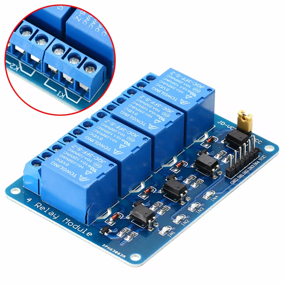 DC 5V Four Channel Relay Module with Optocoupler Isolation for Smart Home Intelligent Furniture 4 Channel WIFI Relay Module