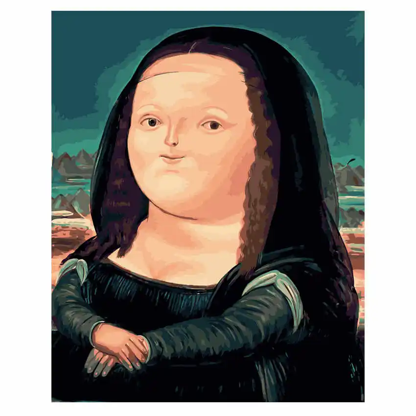 Фото RIHE Mona Lisa краска для рисования по номерам Русалочка Масляная - купить