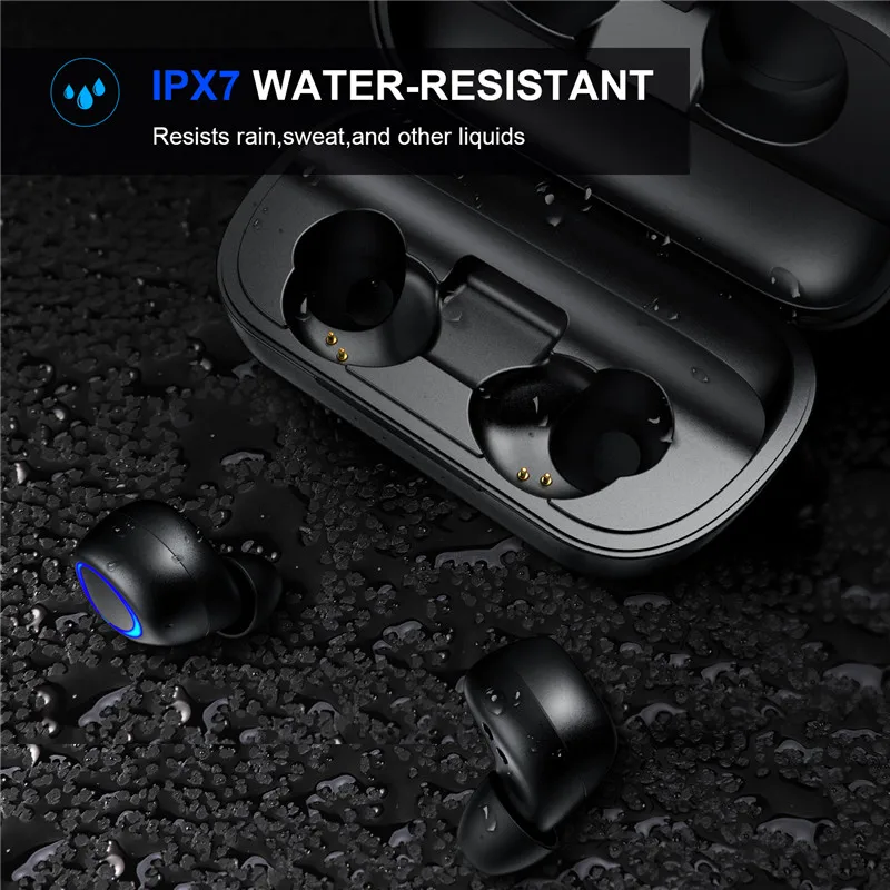 LEORY True беспроводной 2 в 1 Внешний аккумулятор TWS Dual bluetooth 5,0 наушники Hifi IPX7 водонепроницаемые наушники для Iphone Xiaomi