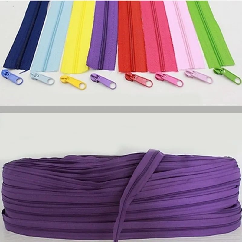 

Alipress 10Meters/lot Nylon Coil Zippers 22 Colors For Selection 3# Lace Zippers For Sewing DIY Craft Tailor Tools 2-021