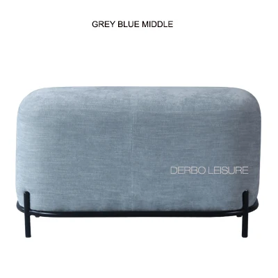 Grey Blue Middle Современный дизайн, модный роскошный цветной тканевый мягкий чехол с обивкой, для гостинной боковой Диванный обуви, меняющийся низкий табурет, скамейка, 1 шт - Цвет: Grey Blue Middle