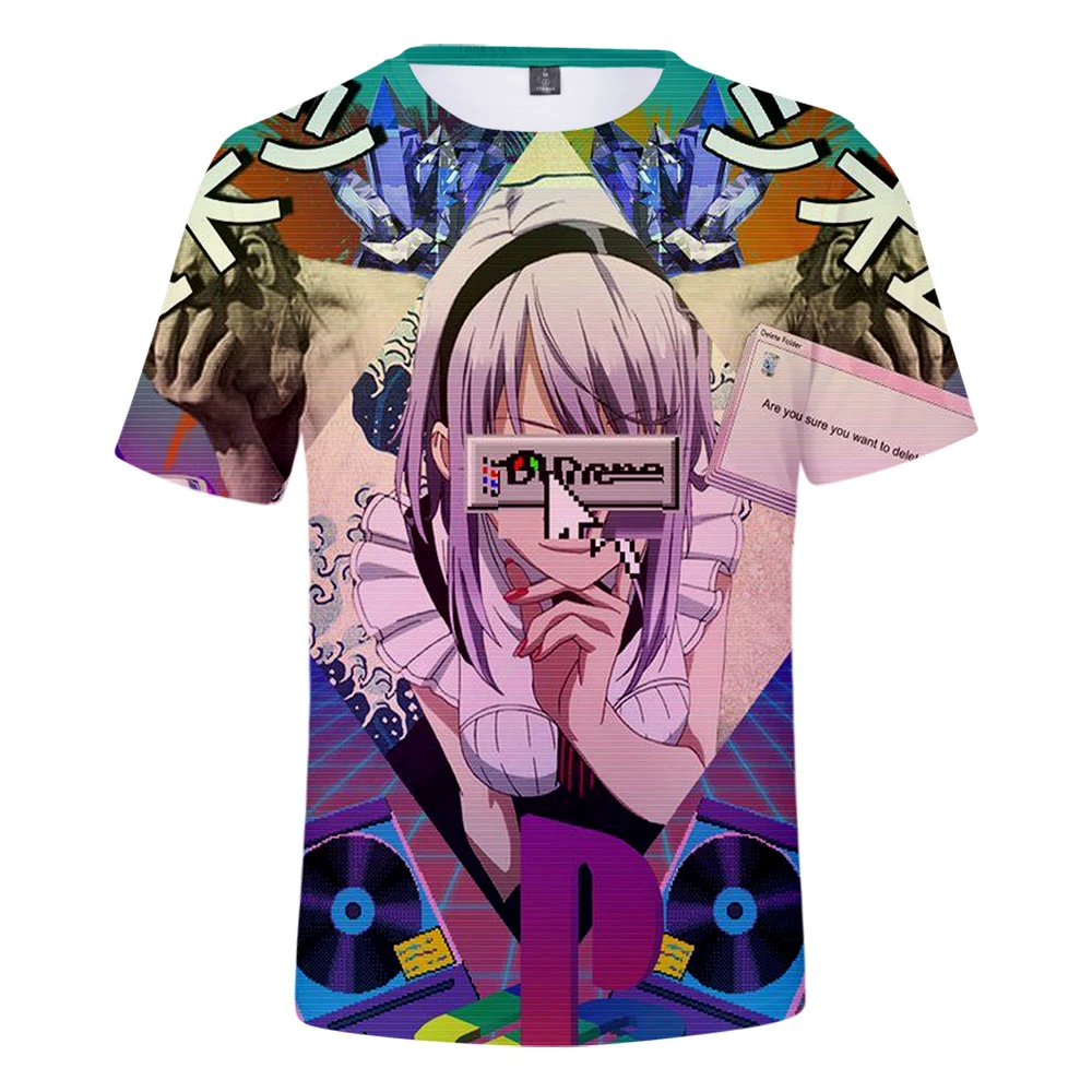 2019 горячая Распродажа Vaporwave 3D печать футболка Мужская/Женская мода с коротким
